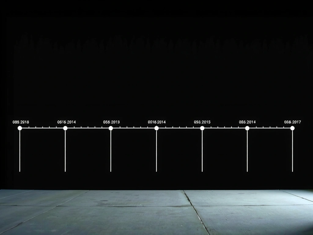 Línea de tiempo abstracta de hitos