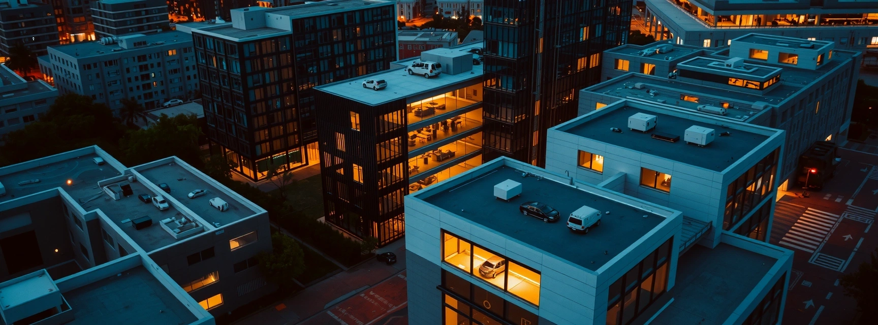 Vista aérea del complejo Bedupajv y zona universitaria